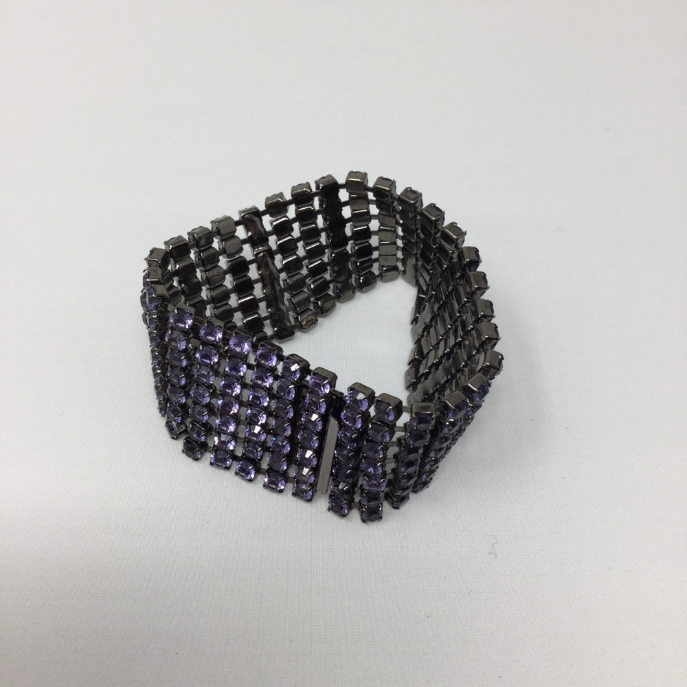 Sparkly Lavender Rhinestone Bracelet - Picture 3 of 5